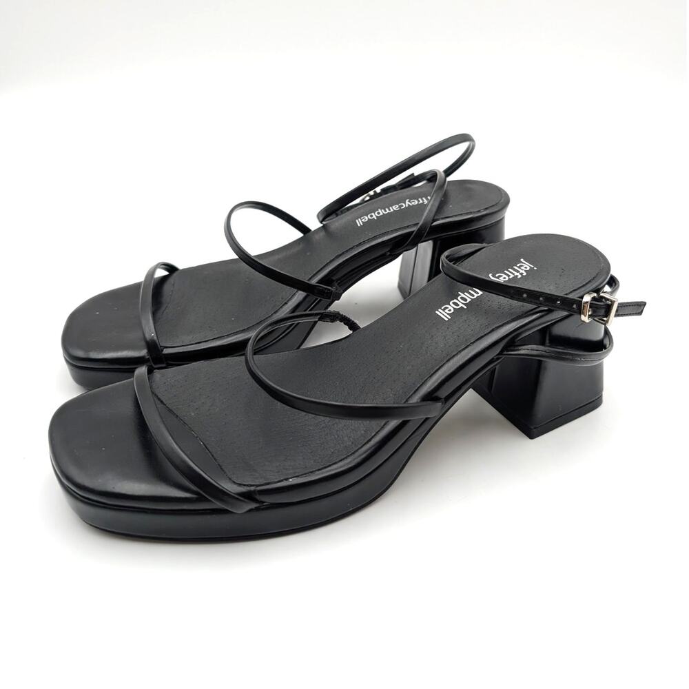 Jeffrey Campbell Orchid Ankle Strap Heel Sandals Women's Black Size US7 EU37.5
